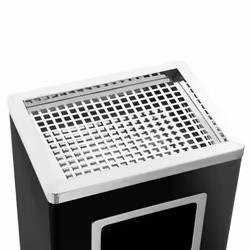 vidaXL Ashtray Dustbin Hotel 45L Black Steel Outdoor Dustbin Rubbish Waste Bin - Additional view 6