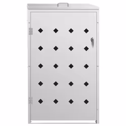 vidaXL Single Wheelie Bin Shed 240L Stainless Steel Waste Container Enclosure - Additional view 4