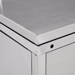 vidaXL Single Wheelie Bin Shed 240L Stainless Steel Waste Container Enclosure - Additional view 7