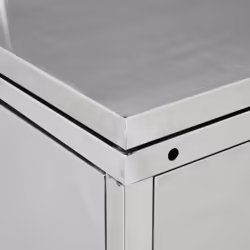 vidaXL Double Wheelie Bin Shed 240L Stainless Steel Garbage Bin Box Outdoor