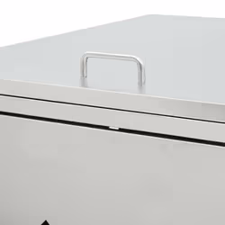 vidaXL Triple Wheelie Bin Shed 240L Stainless Steel Garbage Bin Box Outdoor - Additional view 7