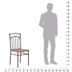vidaXL 4x Dining Chairs Brown MDF Side End Kitchen Furniture Dining Room Chair - Additional view 7