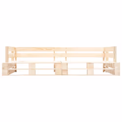 vidaXL Garden 2-Seater Sofa Pallets Patio Furniture Outdoor Sofa Set Wood - light brown