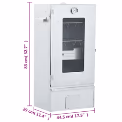 vidaXL BBQ Oven Smoker with 1kg Wood Chips 44.5x29x83cm Outdoor Smoker BBQs - Additional view 3