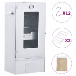 vidaXL BBQ Oven Smoker with 1kg Wood Chips 44.5x29x83cm Outdoor Smoker BBQs - Additional view 8