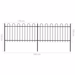 vidaXL Garden Fence Hoop 3.4x1m Outdoor Panels Barrier Border