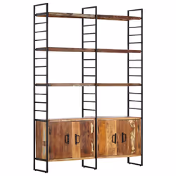 VidaXL 284415, 4 shelves, Metal, Wood, Iron, Wood, 1240 mm, 300 mm