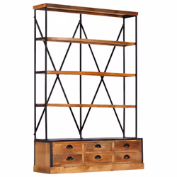 VidaXL 284423, 6 shelves, Steel, Wood, 1220 mm, 360 mm, 1810 mm