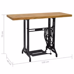 vidaXL Sewing Machine Console Table 110x40x75cm Entryway Desk Accent Desk - Additional view 4