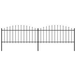 vidaXL Garden Fence Spear Outdoor Panel Barrier Border Privacy Multi Sizes - 3.4 m/ 50-75 cm