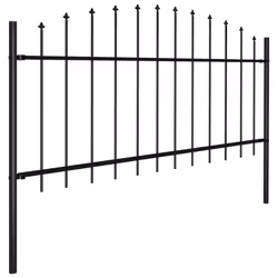vidaXL Garden Fence Spear Outdoor Panel Barrier Border Privacy Multi Sizes - 3.4 m/ 50-75 cm