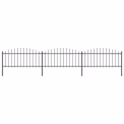 vidaXL Garden Fence Spear Outdoor Panel Barrier Border Privacy Multi Sizes - 5.1 m/ 50-75 cm