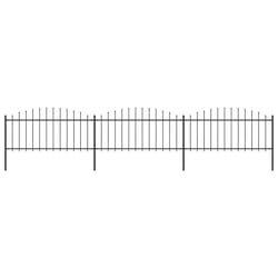vidaXL Garden Fence Spear Outdoor Panel Barrier Border Privacy Multi Sizes - 5.1 m/ 50-75 cm