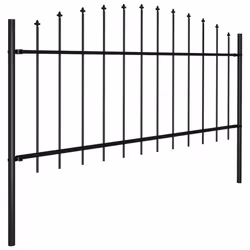 vidaXL Garden Fence Spear Outdoor Panel Barrier Border Privacy Multi Sizes - 5.1 m/ 50-75 cm