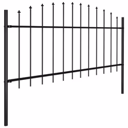 vidaXL Garden Fence Spear (0.5-0.75)x6.8m Outdoor Barrier Border - Additional view 2