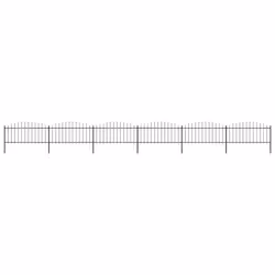vidaXL Garden Fence Spear Outdoor Panel Barrier Border Privacy Multi Sizes - 10.2 m/ 50-75 cm