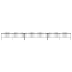 vidaXL Garden Fence Spear Outdoor Panel Barrier Border Privacy Multi Sizes - 10.2 m/ 50-75 cm