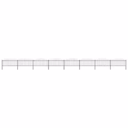 vidaXL Garden Fence Spear Outdoor Panel Barrier Border Privacy Multi Sizes - 13.6 m/ 50-75 cm