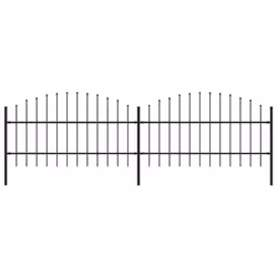 vidaXL Garden Fence Spear Outdoor Panel Barrier Border Privacy Multi Sizes - 3.4 m/ 75-100 cm