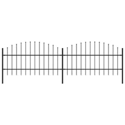vidaXL Garden Fence Spear Outdoor Panel Barrier Border Privacy Multi Sizes - 3.4 m/ 75-100 cm