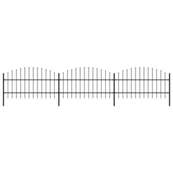 vidaXL Garden Fence Spear Outdoor Panel Barrier Border Privacy Multi Sizes - 5.1 m/ 75-100 cm