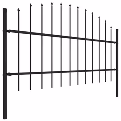 vidaXL Garden Fence Spear Outdoor Panel Barrier Border Privacy Multi Sizes - 5.1 m/ 75-100 cm