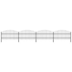 vidaXL Garden Fence Spear Outdoor Panel Barrier Border Privacy Multi Sizes - 6.8 m/ 75-100 cm