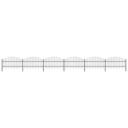 vidaXL Garden Fence Spear Outdoor Panel Barrier Border Privacy Multi Sizes - 10.2 m/ 75-100 cm