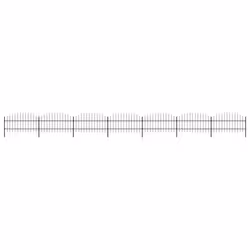 vidaXL Garden Fence Spear Outdoor Panel Barrier Border Privacy Multi Sizes - 11.9 m/ 75-100 cm