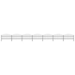 vidaXL Garden Fence Spear Outdoor Panel Barrier Border Privacy Multi Sizes - 11.9 m/ 75-100 cm