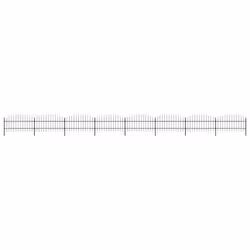 vidaXL Garden Fence Spear Outdoor Panel Barrier Border Privacy Multi Sizes - 13.6 m/ 75-100 cm