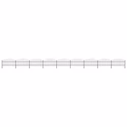 vidaXL Garden Fence Spear Outdoor Panel Barrier Border Privacy Multi Sizes - 15.3 m/ 75-100 cm