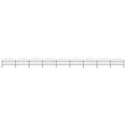 vidaXL Garden Fence Spear Outdoor Panel Barrier Border Privacy Multi Sizes - 15.3 m/ 75-100 cm