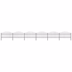 vidaXL Garden Fence Spear Outdoor Panel Barrier Border Privacy Multi Sizes - 10.2 m/ 100-125 cm
