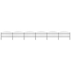 vidaXL Garden Fence Spear Outdoor Panel Barrier Border Privacy Multi Sizes - 10.2 m/ 100-125 cm