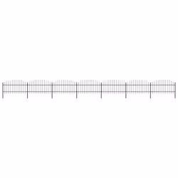 vidaXL Garden Fence Spear Outdoor Panel Barrier Border Privacy Multi Sizes - 11.9 m/ 100-125 cm