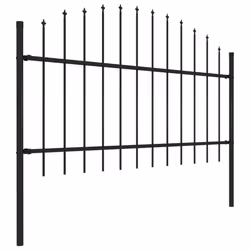 vidaXL Garden Fence Spear Outdoor Panel Barrier Border Privacy Multi Sizes - 13.6 m/ 100-125 cm