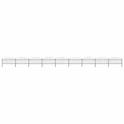 vidaXL Garden Fence Spear Outdoor Panel Barrier Border Privacy Multi Sizes - 15.3 m/ 100-125 cm