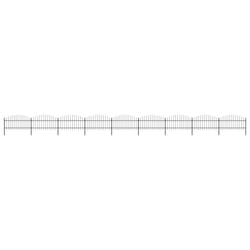 vidaXL Garden Fence Spear Outdoor Panel Barrier Border Privacy Multi Sizes - 15.3 m/ 100-125 cm