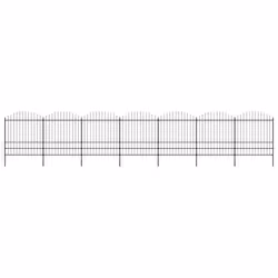 vidaXL Garden Fence Spear Outdoor Panel Barrier Border Privacy Multi Sizes - 11.9 m/ 175-200 cm