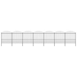 vidaXL Garden Fence Spear Outdoor Panel Barrier Border Privacy Multi Sizes - 11.9 m/ 175-200 cm
