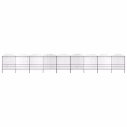 vidaXL Garden Fence Spear Outdoor Panel Barrier Border Privacy Multi Sizes - 15.3 m/ 175-200 cm
