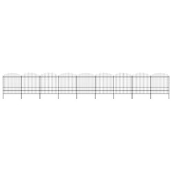 vidaXL Garden Fence Spear Outdoor Panel Barrier Border Privacy Multi Sizes - 15.3 m/ 175-200 cm