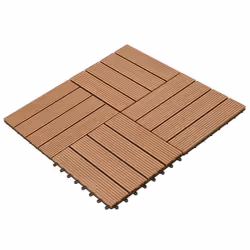 vidaXL 22x Decking Tiles 30x30cm 2sqm WPC Brown Flooring Carpet Board Path