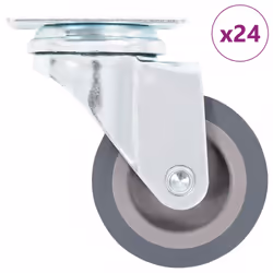 vidaXL Swivel Casters Trolley Moving Wheels Furniture Caster Trolley Caster - 24 pcs