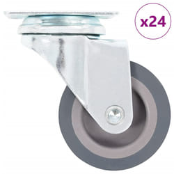 vidaXL Swivel Casters Trolley Moving Wheels Furniture Caster Trolley Caster - 24 pcs
