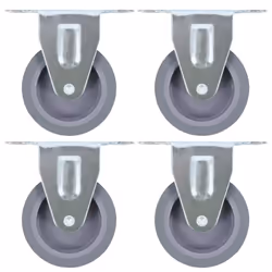 vidaXL Fixed Casters Trolley Moving Wheels Furniture Caster Trolley Caster - 8 pcs