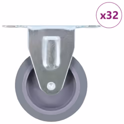 vidaXL 32x Fixed Casters 75mm Trolley Furniture Moving Bed Drawer Box Wheels