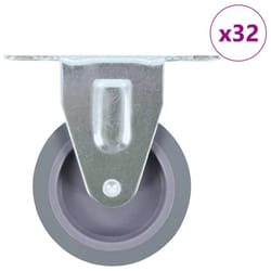 vidaXL 32x Fixed Casters 75mm Trolley Furniture Moving Bed Drawer Box Wheels