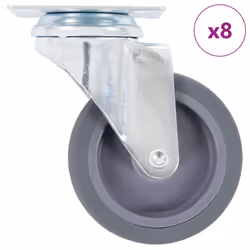 vidaXL Swivel Casters Trolley Moving Wheels Furniture Caster Trolley Caster - 8 pcs